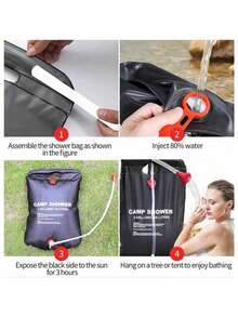 20L Portable Camping Shower Bag With Detachable Hose And Switch Shower Head, Suitable For Outdoor Camping And Travel, 2 Styles Randomly Shipped - Multicolor - View 3
