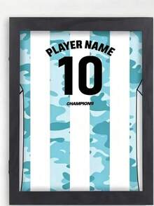 1pc Sports Jersey Display Frame, Rectangular Wooden Craft Photo Frame, Wooden Basketball/Football Jersey Display Rack, Double-Layer Magnetic Flip T-Shirt Display Stand - Multicolor - View 7