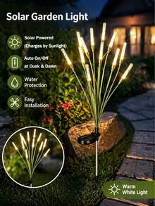 1PC/2pcs Solar-Powered Bamboo Flower-Shaped Garden Lights, Outdoor Weddings, Lawn Lights, Pond, Courtyard, Garden, And Path Landscape Lighting Decorative Lights - Style a - View 4