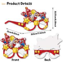 8pcs Anime Glasses Birthday Party Supplies Glasses Decoration Cosplay Photo Props Accessories Gift - A - View 3