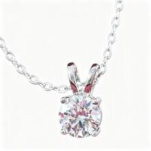 1 Carat Round Moissanite Pendant Necklace, 925 Sterling Silver Rabbit Design, Suitable For Women's Daily Wear, Comes With Gift Box - One 1CT - View 2