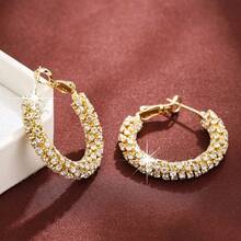 1 Pair Exquisite Polka Dot Inlaid Cubic Zirconia Women's Earrings Suitable For Daily Wear - Multicolor - View 5
