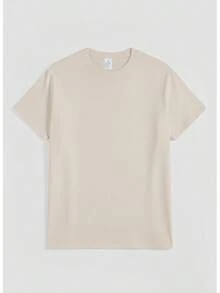 Women's Casual Summer T-Shirt 2026. New Women's T-Shirt With Round Neck And Dropped Shoulders, Oversized Style, Available In Multiple Colors And As A Summer Outfit For Women. - 杏色 - 查看 3