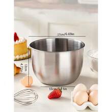 Mangkuk Pengaduk Stainless Steel Bertingkat, Mangkuk Pengaduk Kue, Peralatan Dapur Bulat Tahan Karat, Cocok untuk Memasak, Memanggang, Menyiapkan, dan Membersihkan. Sempurna untuk Penggunaan di Rumah, Juga Bagus untuk Dekorasi Halloween dan Natal. - View 8