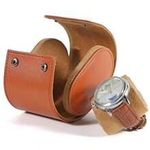 PU Leather Single Watch Roll Travel Case, Portable Watch Storage Box With Soft Lining, Shockproof Watch Display Stand Suitable For Men And Women, Multiple Colors Available - Multicolor - View 3