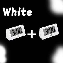1 pieza Reloj despertador de escritorio compacto con pantalla LED clara, función de repetición, alimentado por batería, ideal para dormitorio - 1PC - Ver 18