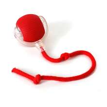 Cat Toy Ball with Tail Rope, Smart Rolling Ball, LED Light, Electric Self-Rolling Pet Toy, Interactive Cat Jumping Ball, Automatic Cat Teaser Ball, Small Dog Toy, Pet Excercise, Cat Activity - Rojo - Ver 3