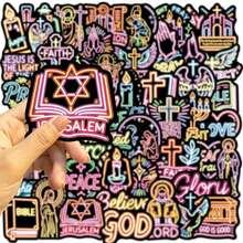 50PCS Bible Neon Graffiti Stickers Decoration Luggage Phone Guitar Scrapbook Sticker Classic - 1 Set - View 6