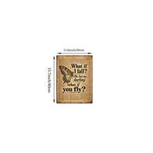 1件 What If You Fly 牆面藝術畫 復古字典蝴蝶印花畫 勵志語錄美學海報 書頁設計 適用於臥室、客廳、圖書館裝飾 送給她的禮物，無框或有框/木製掛飾 - 圖案 - 查看 18