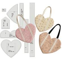 Heart Bag Sewing Patterns, 1:1 Scale Women's Handbag Sewing Patterns, Stylish Handbag Prototype Patterns, Perfect Sewing Templates For Handmade Bag Crafting – The Ideal Beginner-Friendly Gift For Sewing Enthusiasts - Heart Bag - View 1