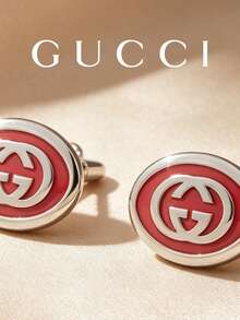 GUCCI Interlocking GG Oval Stud Earrings Pink Enamel Silver Trim Classic Designer Women's Daily Jewelry Birthday Gift - Pink - View 6