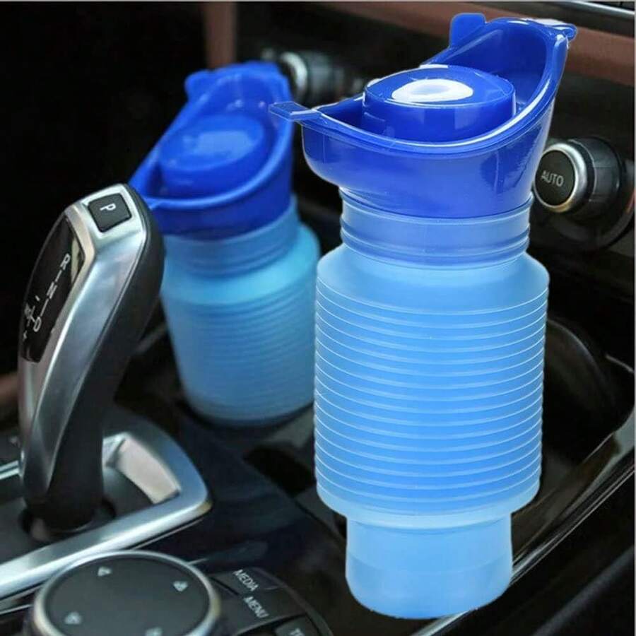 1個 750ml 便攜式旅行尿瓶附蓋,可折疊尿瓶,便攜式尿壺,排尿瓶,緊急尿壺,防漏口袋馬桶,適用於汽車、露營、交通堵塞、公路旅行、徒步旅行和其他場合。 - 彩色 - 查看 1
