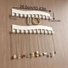2pcs White/Black Wall Necklace Storage Rack Acrylic Wall Jewelry Storage Box Decorative Art Style Necklace Holder Hanging Storage Display Rack Can Store Rings, Earrings, Bracelets, Suitable For New Year, Valentine's Day, Mother's Day, Summer Decoration,Bedroom Room Decor,Back To School - Clear - View 3