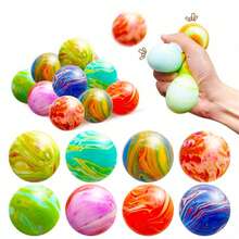 Swirl Pattern Squishy Ball 4pcs Set, Includes Peach, Marshmallow, Berry And 4 Different Gradient Colors, TPR Soft Rubber Material Soft And Bouncy, Slow Rebound Stress Relief. Suitable For All Ages, Perfect For Classroom Rewards, Party Gifts, Desk Decor, Combination Stress Relief Toy. - Multicolor - View 5
