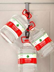 This Drill-Free Over-The-Door Hook Rack-Available In Silver Or Grey And In 3, 5, Or 7-Hook Versions-Is Perfect For Hanging Clothes, Hats, Keys, And Bags. A Great Space-Saving Storage Solution, It Mounts Securely Without Damaging The Door Or Wall. - Multicolor - View 5