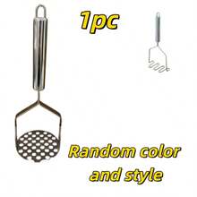 1pc Stainless Steel Manual Potato Masher, Durable Stainless Steel Potato Press, Multi-Functional Vegetable And Fruit Masher For Home And School, No Electricity Required, Non-Slip Ergonomic Handle - Suitable For Pressing Potatoes, Garlic, Baby Food - Potato - View 16