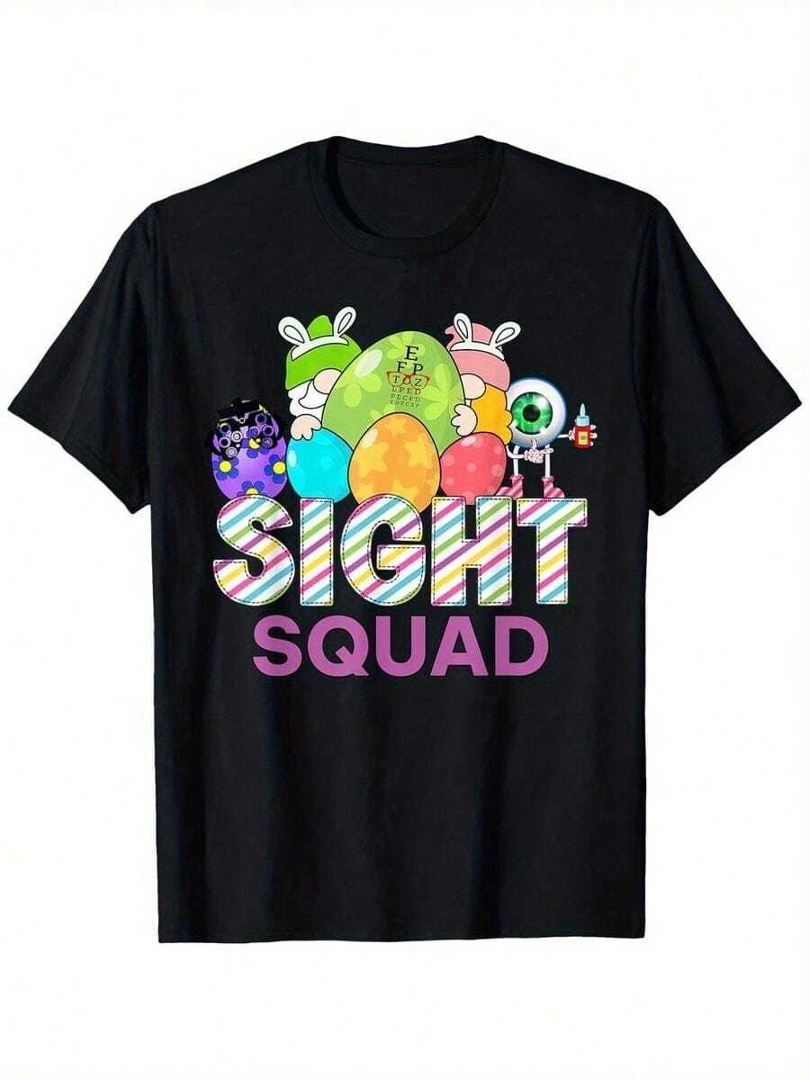 Playera cómoda con ilustración colorida, perfecta para looks juveniles y llenos de alegría. - Negro - Ver 1