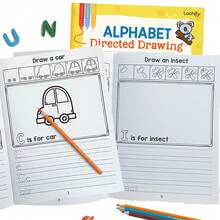 Lachilly Letter Directional Drawing Practice Book A-Z, Drawing, Tracing And Writing Worksheets, Preschool Handwriting Practice Workbook For Kids, 28 Pages - Multicolor - View 2