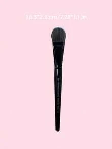 Professional #47 Foundation Brush/Powder Brush/Eyeshadow Brush/Liquid/Cream/Blush Blending Angled Makeup Brush, 1pc - Black - View 2