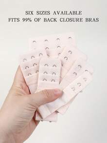 3/18pcs Bra Extender Multi-Size Assortment Pack, Comfortable Lingerie Extension Back Hooks, Anti-Chafing Pressure-Relieving Bra Clasps, 2-Row 3-Row 4-Row Hooks, Plus Size Bra Adjustment Buckles, Multi-Color Replacement Set, Invisible Comfortable Non-Digging Lingerie Back Extender - Multicolor - View 5