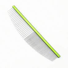 Pet Moon Comb Stainless Steel  Teeth Cat Dog Face Hair Grooming Comb For Details Care Small Pet Comb Round Tip - 粉色 - 查看 7