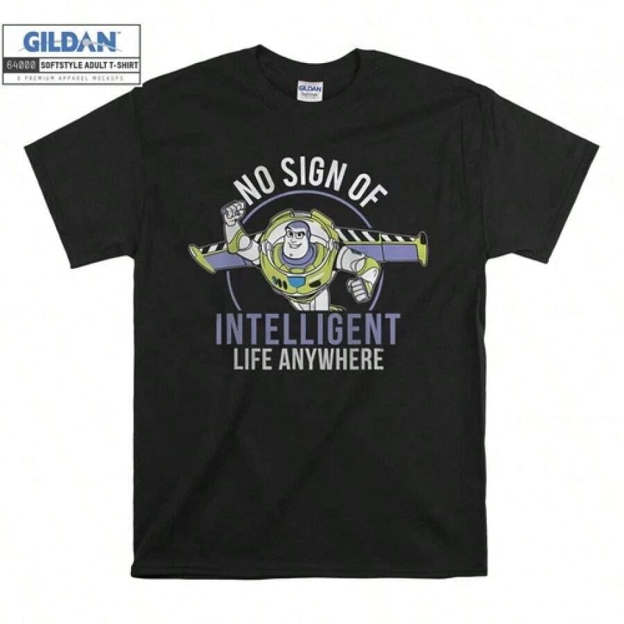 Buzz Sin Camiseta, Sudadera de Regalo, Camiseta Unisex para Hombres y Mujeres - Negro - Ver 1
