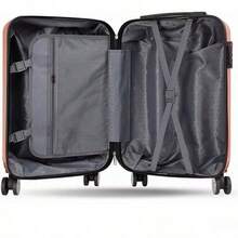 Maleta de Viaje,20 Inch Plegable,Maleta de Viaje 10 kgs con Bloqueo de Contraseña,con Ruedas Giratorias, Resistente a Los Arañazos, Agua E Impactos, para La Cabina Del Avión (Rosa) - Albaricoque - Ver 5