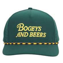 Bogeys and Beers - Sombrero de golf refrescante para peformance Cachuchas Ajustables y Transpirables Sombrero de golf divertido verde, Verde, 0 - como en la imagen - Ver 3