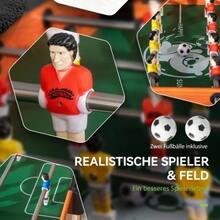 Foosball Table, 2 Balls, Non-Slip Handles, For Children And Adults, Scoreboard, MDF, Metal, Bright Colors - 棕色 - 查看 7