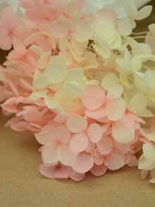 1 Box Artificial Flowers, Multicolor Faux Hydrangeas - Perfect For DIY Crafts, Candles, Weddings, Handmade Projects, Christmas - Pink and White Gradient Color - View 3