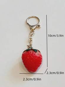 1pc Strawberry Keychain, Fashionable Multi-Functional Cute Accessory Bag Charm, Teacher Gift, Red Holiday Graduation Teacher Appreciation Gift, Birthday Mother's Day Gift, Holiday Essential Graduation Gift, Key Ring Accessory - Multicolor - View 5