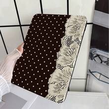 黑色底色奶油波點蕾絲 Y 型折疊平板保護殼，附筆槽，相容 iPad 10 代 Smart Case/11(A16 2025)/相容 Galaxy S9/S7/S10+/相容 /相容 - 彩色 - 查看 6