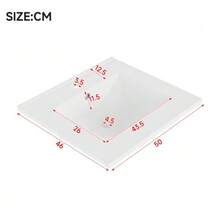 Mobile bagno in MDF, 51 x 46 x 87 cm, completamente laccato, con cassetto scorrevole e ripiani regolabili, ripiani  , gambe alte, lavabo integrato, bianco - Bianco - Visualizzare 5