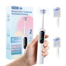 YUNCHI Smart Oscillating  Electric Toothbrush, 30° Oscillations For Clean 5 Vibration Modes, Intelligent Timer, IPX7 Waterproof, Type-C Interface, 2 Brush Heads - Multicolor - View 1