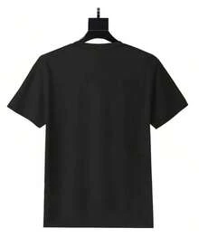 Camiseta de manga corta de cuello redondo de ajuste holgado con estampado de Milán, de verano para mujer - Negro - Ver 2