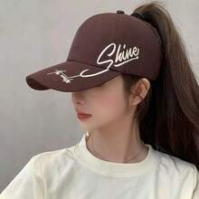 1pc New Versatile Baseball Cap For Women, Korean Style Wide Brim Baseball Cap, Sun Protection, Suitable For Spring, Summer, Autumn, Winter, All Seasons, Makes Face Look Smaller - SHINE Hat - View 11