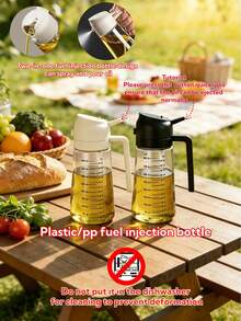1pc 2-In-1 Handheld Spray Oil Bottle, Made Of PP Material, Combines Spraying And Pouring Functions, Can Be Used As Olive Oil Sprayer And Oil Dispenser, Reduces Oil Splashing On Cookware, Suitable For Kitchen, Grilling, Cooking, Air Fryer, Baking, Salad, Garden Watering, Home Cleaning, Random Color - Multicolor - View 2