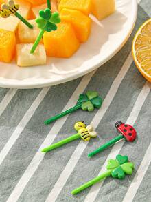 WGROOM 8pcs/16pcs Plastic Random Color Fruit Forks, Disposable Dessert Cake Fruit Picks, Kitchen Dessert Forks, Suitable For Wedding, Banquet, Gift, Birthday - Multicolor - View 6