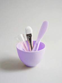 Silicone Face Mask Bowl And Brush Set, Soft Mask Mud Mixing Tool For Beauty Salon, DIY Skincare Kit - Multicolor - View 11