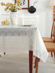 Rectángulos y cuadrados de vinilo transparente impermeables, a prueba de aceite y fáciles de limpiar, adecuados para comedor, fiestas, picnic, boda, decoración del hogar, decoración de escritorio - Plateado - Ver 5