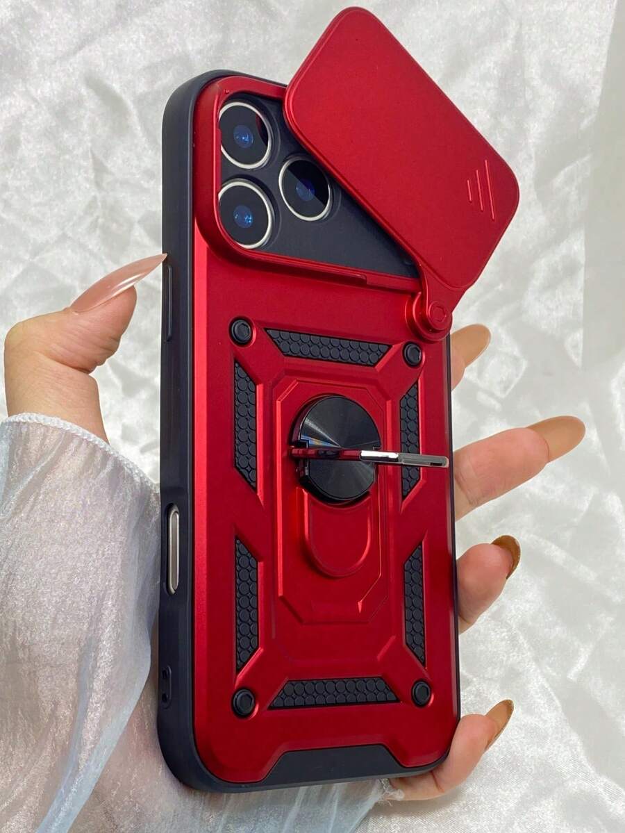A Stylish Phone Case. Does Not Include A Lanyard Or Stand. Shockproof. Protective Phone Case For IPhone 17 Professional Max For IPhone 16 15 14 13 12 11 Professional Max Plus 17 Air Military Grade Bumper Ring Cover Slide Camera Lens Protector Armor Case Coque Cases For Moto Razr 40 50 Ultra For Galaxy Z Flip 3 4 5 67 For Galaxy Z Fold 3 4 5 67 - 紅色 - 查看 1