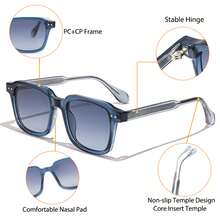 HBK New Style Sunglasses PC+CP Material Temple Metal Core Unisex For Outdoor Activities Travel Photography Props Birthday Gift Choice - K40212 - View 9