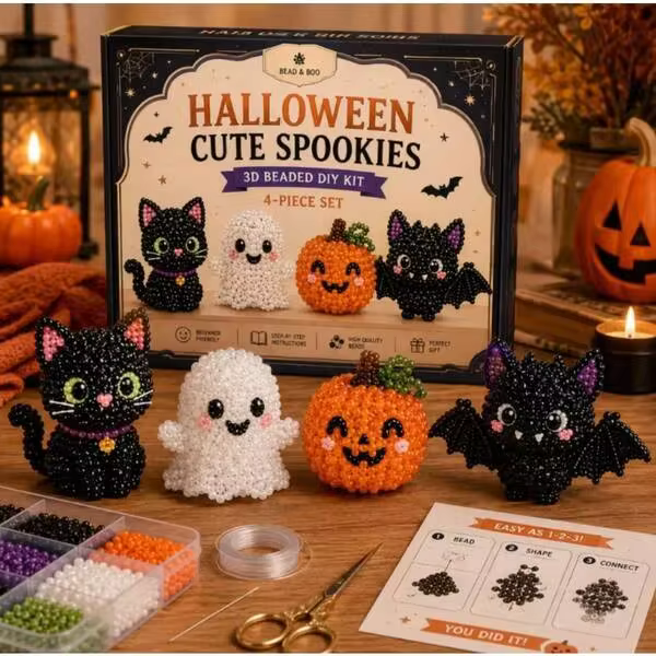 Adult And Teenager Animal Beading Kit, Cute 3D Animal Beading DIY Set, Includes Colorful Beads And Instructions, For Creative Jewelry Art Projects