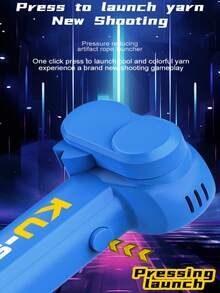 Kids Glow In The Dark Rope Launcher With Smooth Rotating Propeller, Creative Small Game, Cool Glow Shooting Toy For Indoor/Outdoor Fun, Interesting & Intellectual Rope Spinner Suitable For 3-12 Years Old Boys & Girls, Birthday & Holiday Gift - Multicolor - View 4