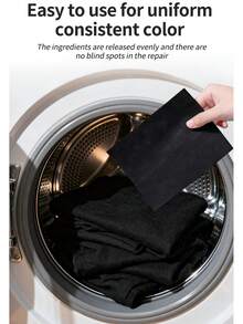1 Box 16 Sheets, Powerful Bleach-Free Whitening Agent, Suitable For White Clothes, Suitable For White Clothes, Home Essential, Travel Portable Pack Black Clothes Dyeing Paper Black Clothing Dyeing Paper Repair Faded Clothes Deepen Color Home Commercial Portable Travel Size - Envelope Blackening Film - View 7