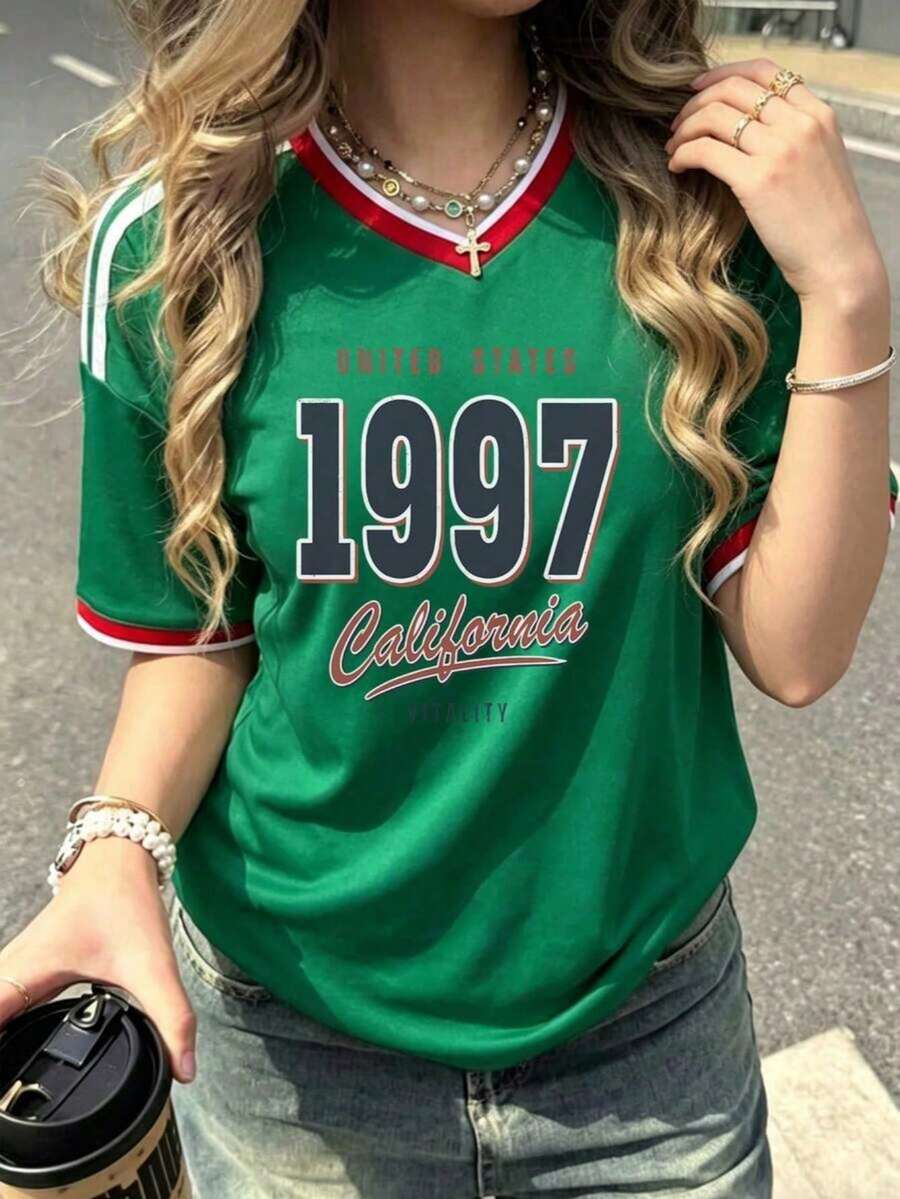 Loose-Fitting Women's T-Shirt, Printed With The Colors Of The National And The Mexican Flag, Ideal For The National Team. Comfortably Soft For Everyday Wear. - 黑色 - 查看 1