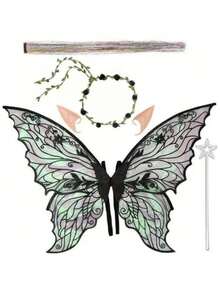 1 Set Kostum Peri Dewasa, Termasuk Mahkota Bunga, Bando Peri, Tongkat Sihir, Telinga Elf dan Sayap Kupu-kupu, Cocok untuk Cosplay, Pesta, Tersedia dalam 7 Warna, Halloween - MultiWarna - View 28