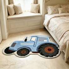 [Soft Sports Carpet] 1pc Blue & White Racing Car Floor Mat, Faux Cashmere, Thickened Carpet, Thick Carpet, Plush Carpet, Autumn/Winter Carpet, Thickened Carpet, Decorative Carpet, Bedroom Decor - Multicolor 9 - View 2