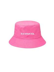 1/2pcs Colorful Neutral Letter Pattern Bucket Hat, Suitable For Outdoor Travel, Beach Vacation, Festival And Daily Fashion Matching, Best Holiday Gift - Multicolor - View 24
