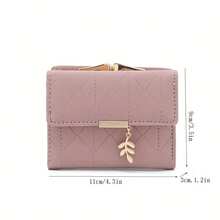 Esta elegante cartera acolchada está diseñada específicamente para mujeres y cuenta con un colgante en forma de hoja. - Oro rosa - Ver 2